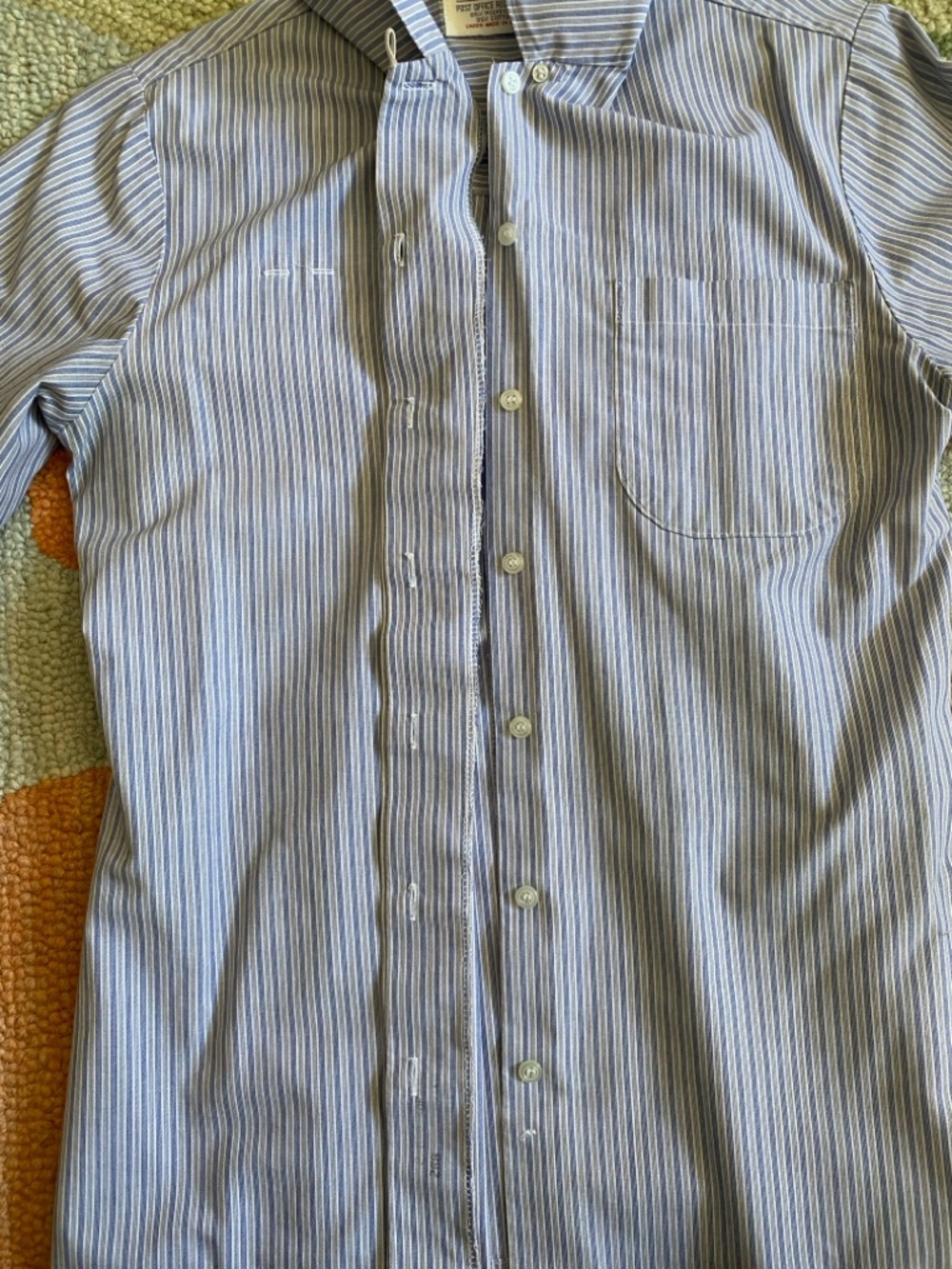 Y2K l Elbeco l Lot of 4 USPS Retail Clerk Striped Short Sleeve Shirts - Picture 12 of 16